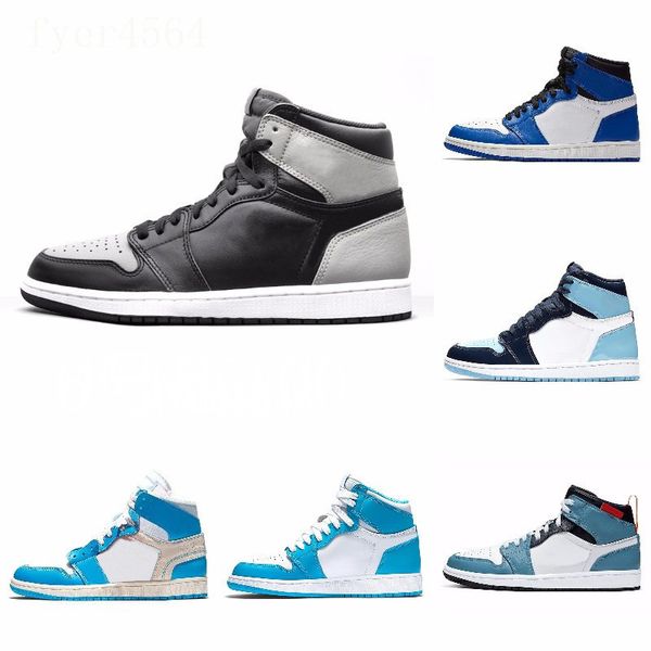 

new 1s high 3 shattered og bred toe banned game royal shoes men 1s shadow sneakers with box j#08-026