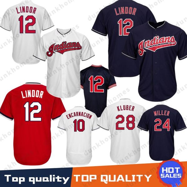 

Stitched 10 Edwin Encarnacion Cleveland and Indians Baseball Jersey 12 Francisco Lindor 30 Joe Carter 24 28 Corey Kluber Jerseys mens adult