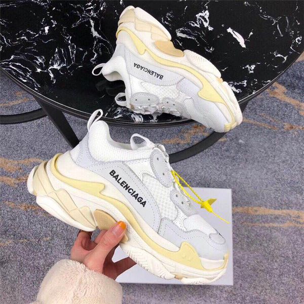 

designer balenciaga luxury casual shoes triple white black black white fashion asual shoes sneakers men womens shoes 36~45 with box