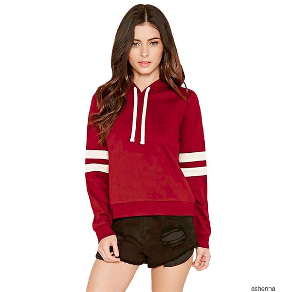 

womens designer printed hooded sweater slim long sleeve drawstring casual shirt women1lik, Black;brown