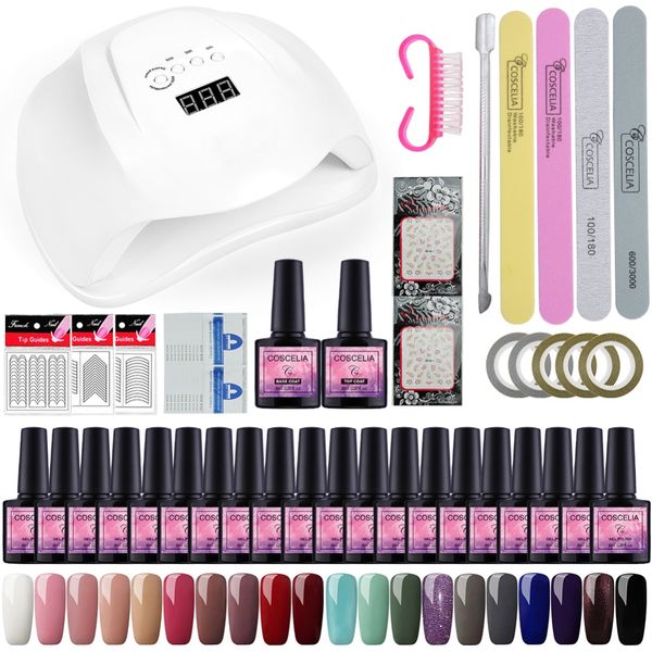 

coscelia manicure set gel nail polish set nail kit all for manicure 54w lamp art kit for with gel polish
