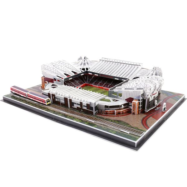 

diy puzzle the red devils old trafford architecture football stadiums brick toys scale models sets building paper classic jigsaw y200413