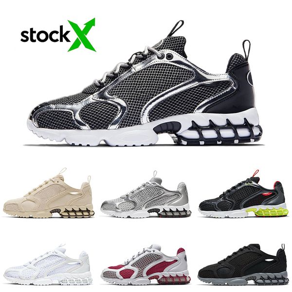 

stussy zoom spiridon cage 2 running shoes men chaussures pure platinum cardinal red triple white women mens trainer sports sneakers