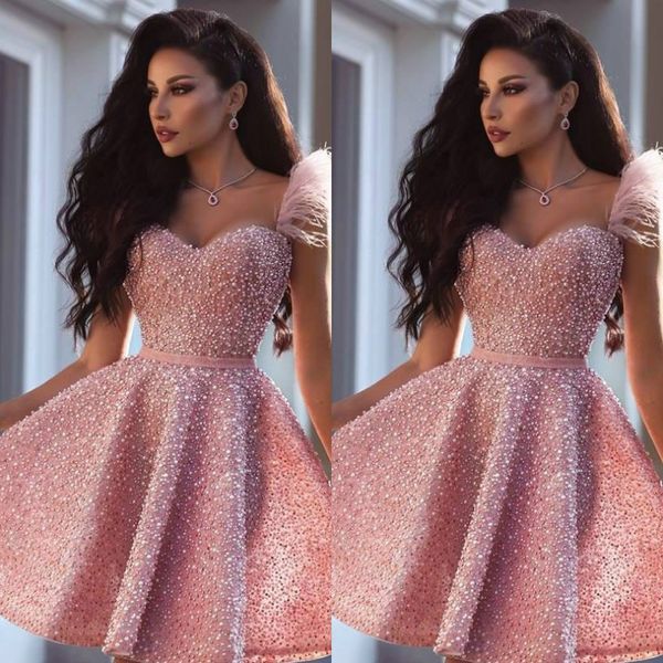 

pink cocktail dress arabic dubai style knee length short formal club wear homecoming prom party gown plus size, Black