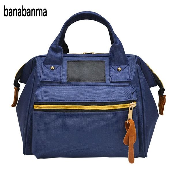 

banabanma women's handbag stylish canvas double function preset bag lady smiling face pattern handbag zk30