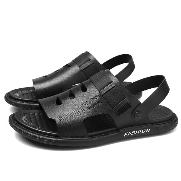 

slippers sandles herren footwear zapato para sneakers breathable 2021 mesh casual heren ete shoes zapatillas sommer shoe leather zomer, Black