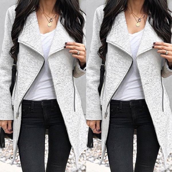 

women's winter thicken coat zip parka long jacket overcoat warm fashion outwear, Tan;black