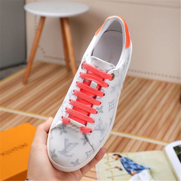

2020 luxury platform fashion designer women shoes sneakers leather blue pink orange flat casual shoes platform trainers 5-9, Black