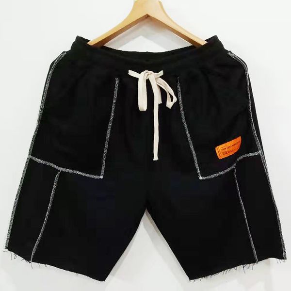 

plus size oversized european male shorts patchwork loose short trousers hip hop men shorts 6xl 7xl 8xl hiphop, White;black