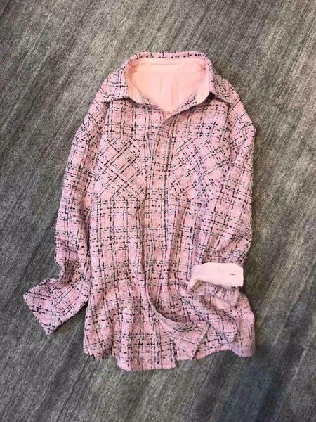 

2019 new ladies fashion long sleeve lapel woven jacket 0708, Black;brown