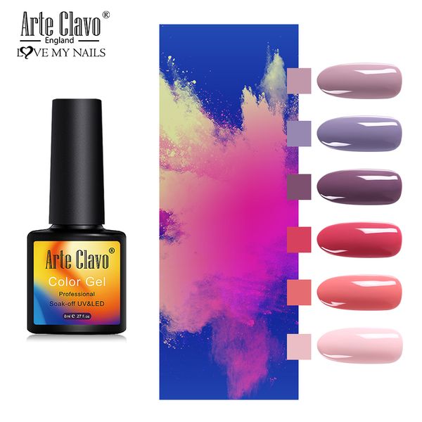 

arte clavo 8ml color gel varnish new arrival nails gel winter colors nail art soak off uv led lamp lacquer nail beauty, Red;pink