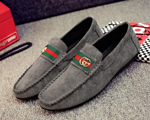 

Men's shoes genuine leather shoes High Quality Elastic band Fashion design Solid Tenacity Comfortable Men's shoes big sizes