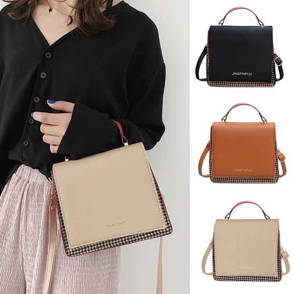 

2019 women shoulder bag designer fashion women hasp purse shoulder bag patchwork handbag phone coin Ã§anta#8