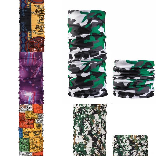 

lucdf 44 style mask scarf collar absorbent magic outdoor scary headbands seamless face skull scarf bandanas masks halloween sports mask, Black