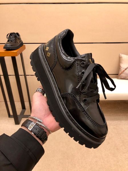 

patent calfskin dress shoes men's banquet shoes men's casual dress leather party 38-44, Black