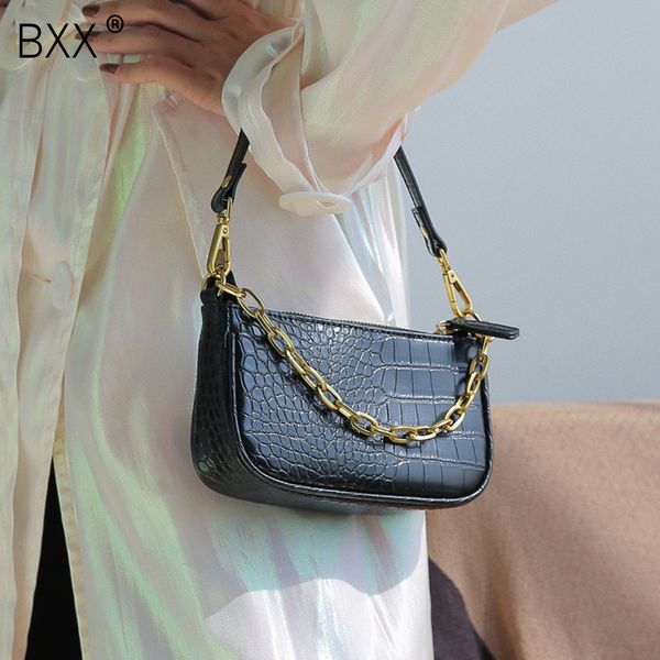 

bxx] crocodile pattern leather crossbody bags for women 2020 shoulder messenger bag female travel handbags hk877