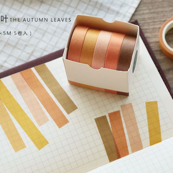 

5 pcs/box color simple washi tape diy decoration for scrapbooking masking tape adhesive tape
