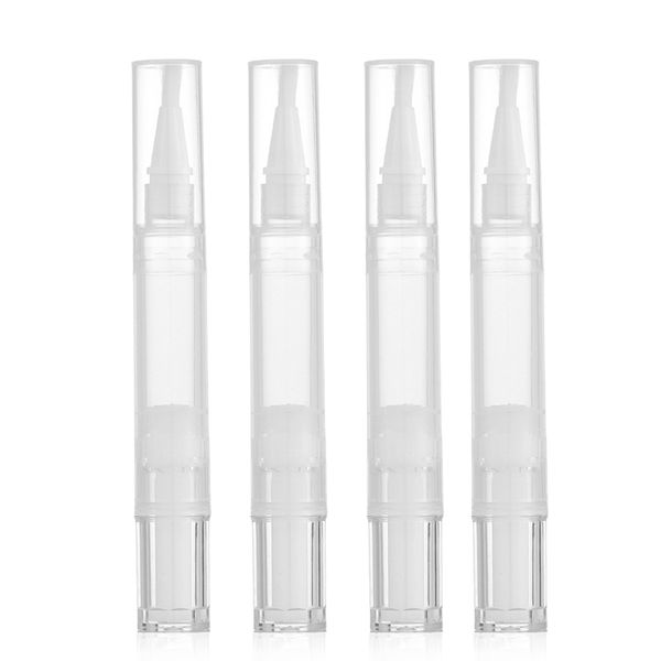 

4 pcs empty nail oil pen with brush liquid foundation multipurpose refillable bottles 3ml travel size cosmetics holder