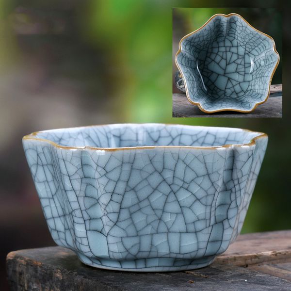 Cracked Glaze Crackle Tea Cup Geyao фарфоровая кофейная кружка печь Открытие Celadon Bowl Celadon