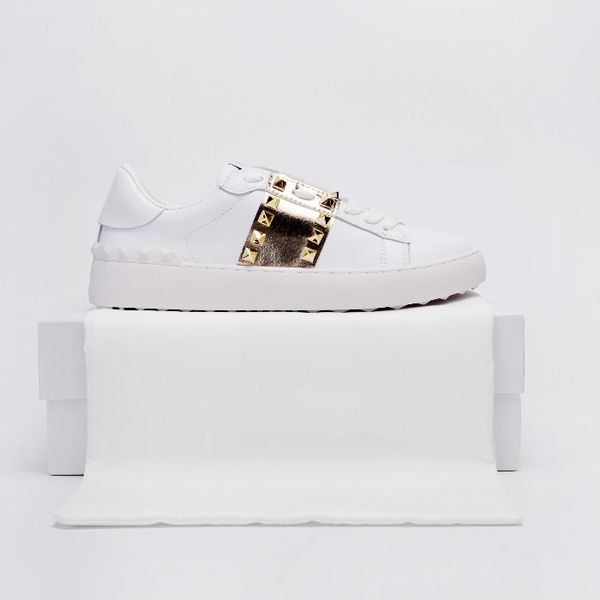 

luxury quality designer sneakers fashion men and women designer open casual shoes lace up leather shoes, Black