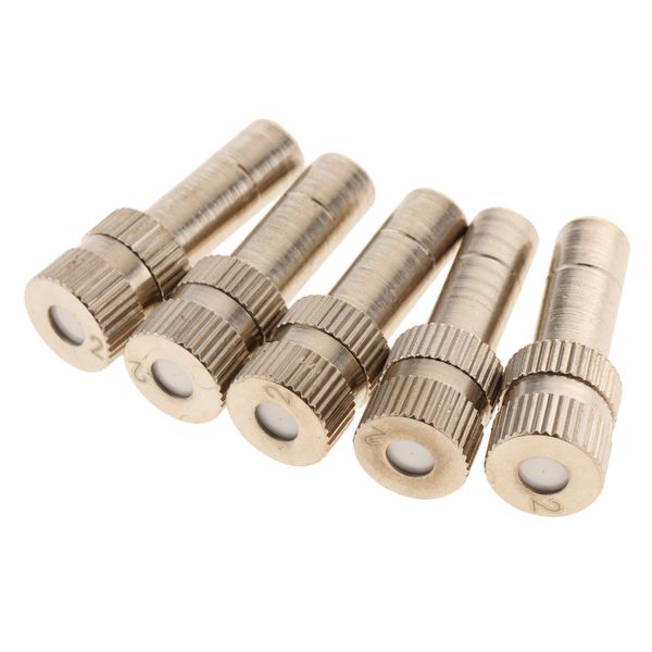 

5pcs 0.2mm-0.8mm 6 sizes low pressure water fog mist nozzle misting spray sprinkler head with 6mm/ 1/4inch quaick connect