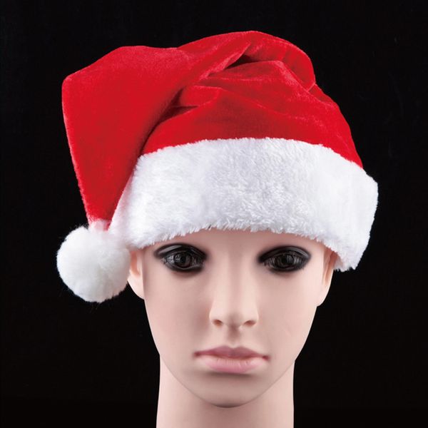 

40*30cm 3pcs/pack plush christmas hat christmas gift santa claus gifts for children material xmas hat