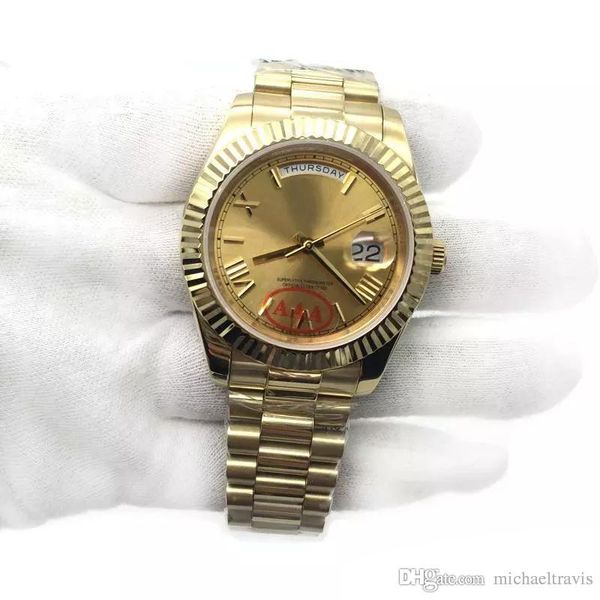 

нове 2019 мђжин моѬе 18k пѬезиден gold day-date sapphire cystal женева мђжин а авома, Slivery;brown