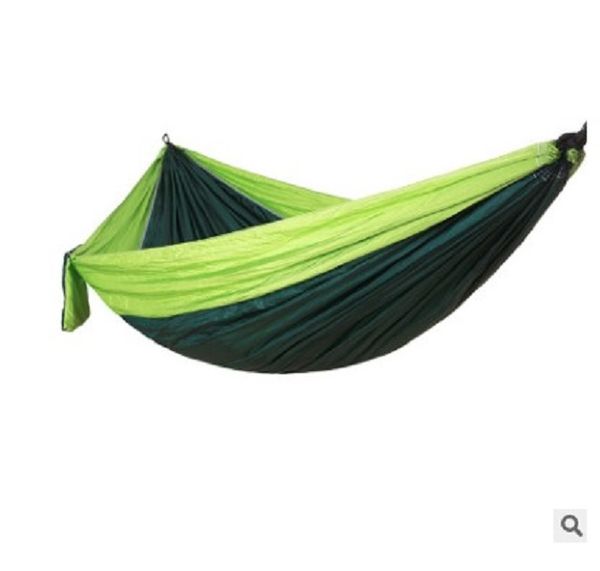 

2020 fashion hammocks outdoor parachute hammock camping swing 275cm * 140cm double widened camping crane beach hammock