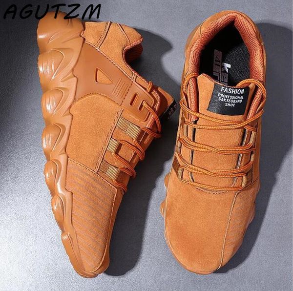 

agutzm selling fashion casual shoes for men comfortable shoes autumn/winter warm black yellow casual male plus size