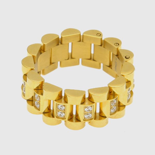 

хип-хоп золото и серебро из нержавеющей стали cz кубический цирконий цепи кольцо диапазона hollowed палец кольцо rapper lovers ювелирные под, Silver