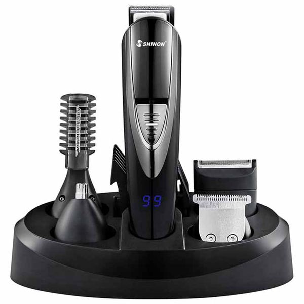 

shinon hair trimmer sh-1970 multi-function electric hair clipper with 5-in-1 replaceable cutter head 100-240v long time use