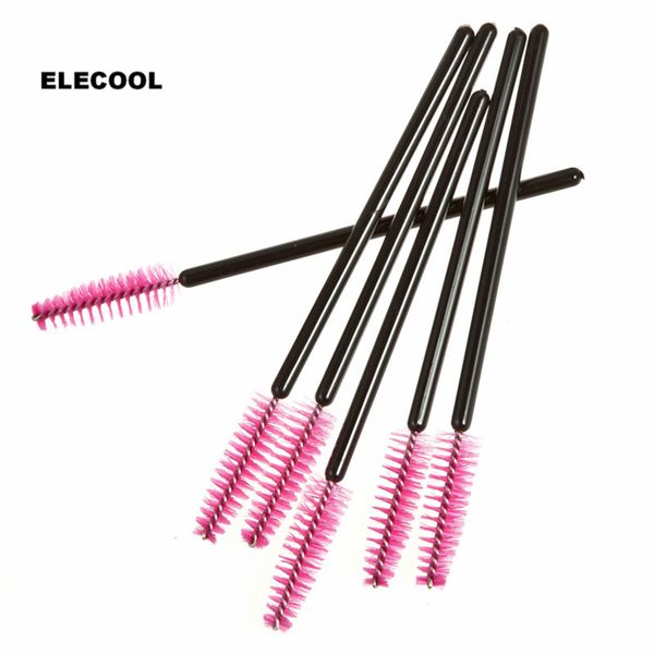 

elecool 50pcs/lot eyelash makeup brushes disposable mascara wands applicator eye lash extension brushes makeup tool kit new