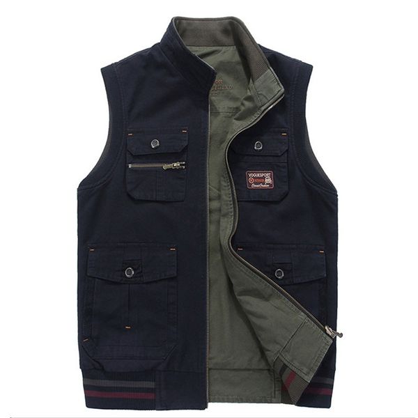 

men clothing waistcoat mens army tactical many pockets vest sleeveless jacket plus size male travel coat hunting vests, Black;white