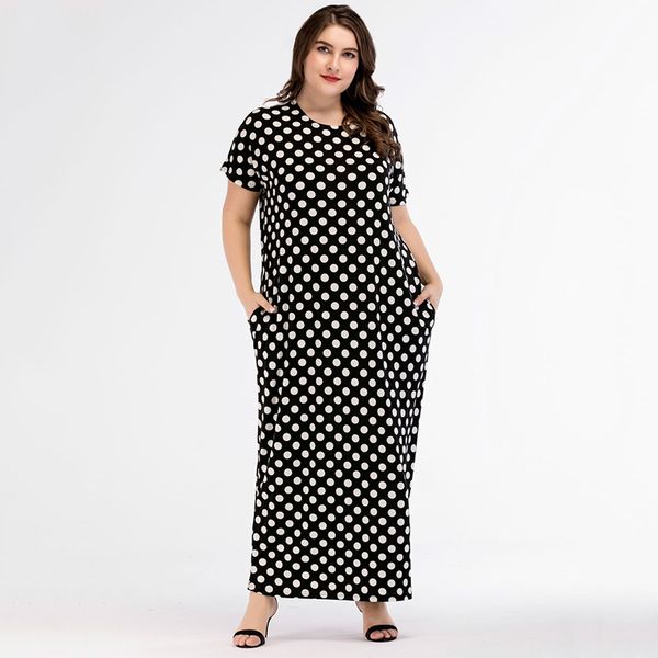 

casual print dot full dress maxi abaya muslim loose style kimono knitted long robe gowns jubah middle east arab islamic clothing, Red