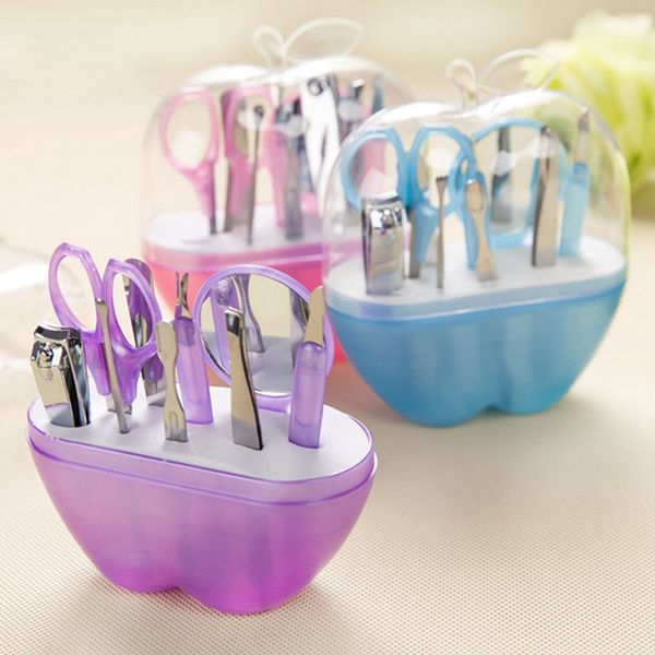 

nail care 9pcs cutter cuticle clipper pedicure manicure set kit apple gift nail art tool sets home office manicure set sell
