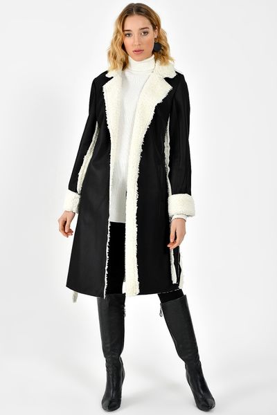 

dewberry women overcoat-1160001z6624, Black