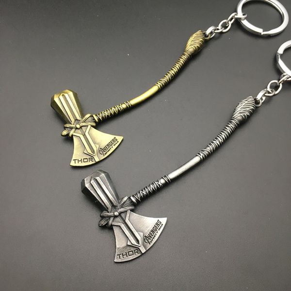 

дизайнерское оружие 2 цвета мстители 3: бесконечность войны брелок 2019 новый тор оружие stormbreaker танос сплава брелок игрушки, Silver