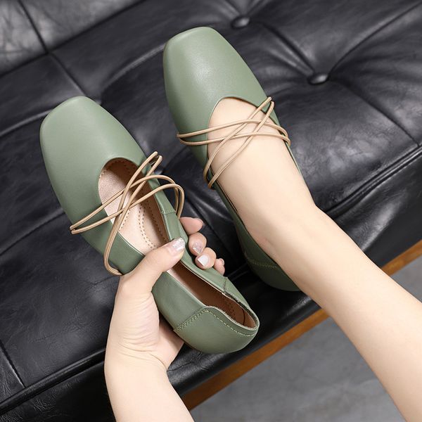 

alishinrey 2020 women shoes woman genuine leather flat shoes fashion loafers female casual women flats plus size 35-43, Black