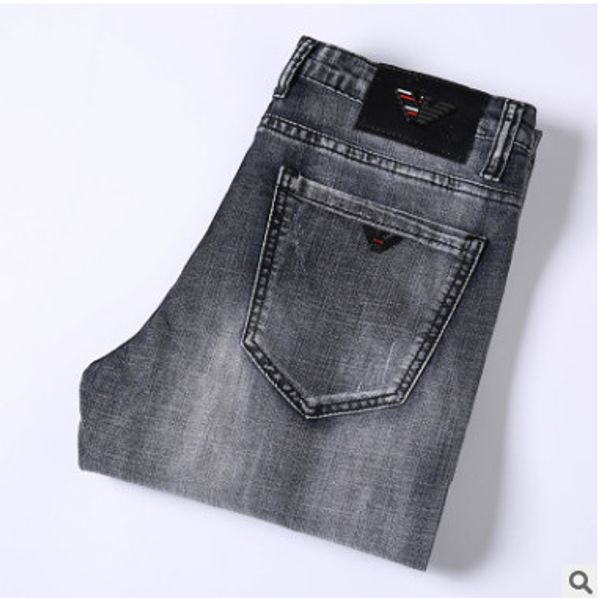 

Men de igner jean thin tretch lim jean men 039 traight pant lim cowboy famou cla ic jean, Blue