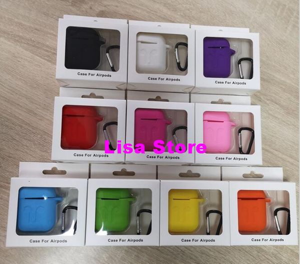 

dhl for apple airpods protective shockproof silicone case pouch with dust plug retail package for iphone 7 bluetooth earphone