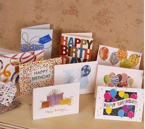 Dolce desiderio bello per te buon compleanno grazie carta regalo di favore saluto carta stampata di Natale / regalo per bambini 100 pezzi spedizione gratuita