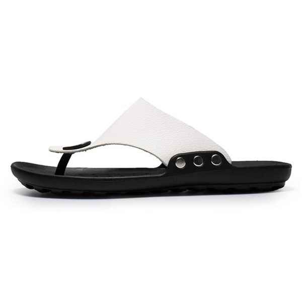 

men summer rome flip flop beach slipper comfortable t-strap open toe slipper anti-skid outdoor light casual beach sandals a50, Black
