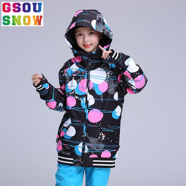 

gsou snow winter kids ski jacket girls skiing suit children snowboard jacket windproof waterproof thermal coat ski clothing suit