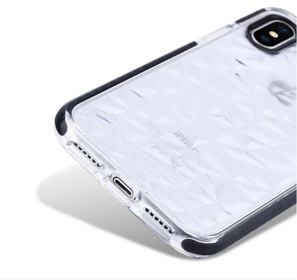 Handyhüllen Diamanthülle für iPhone Pro XR XS MAX Weiche TPU stoßfeste Abdeckung Schutz Kristall Bling Glitzer Gummihülle für Samsung S10 Plus Note10 9 6GE7