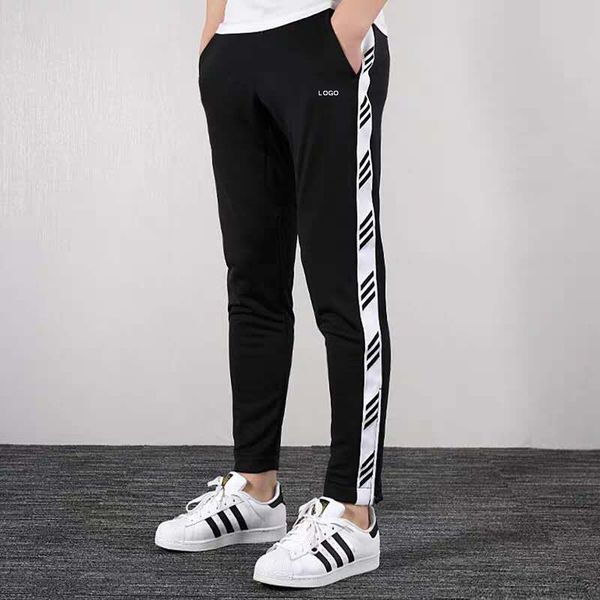 

men's pants design fashion jogging hip hop stripped pencil pant with, Black