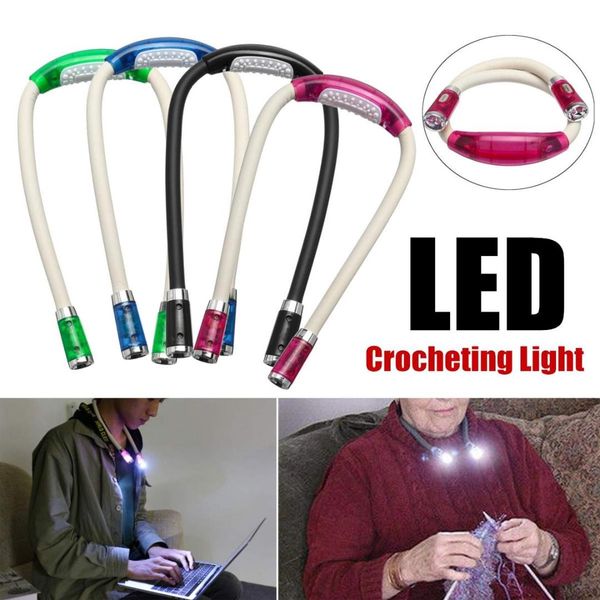 Lámpara Interior Manos Lectura De Funciona LED Iluminación Luz Compre De Crochet Con Lámpara Libres es De Tejer Cuello De Noche De Flexible Punto RAq5jL43