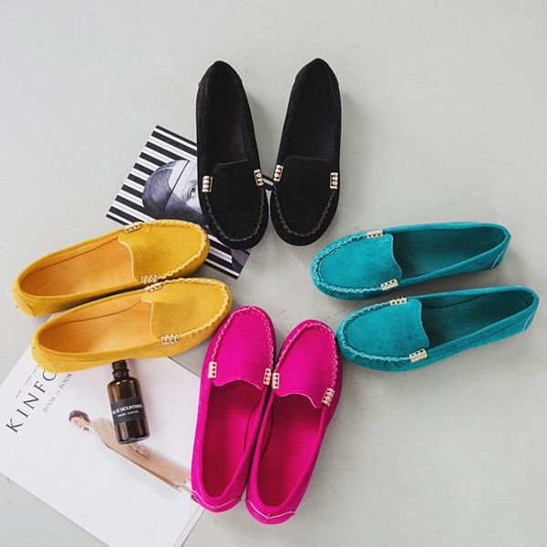 

fashion women's soft comfortable peas shoes sewing thread casual female driving shoes square head flat-bottom h14-56, Black