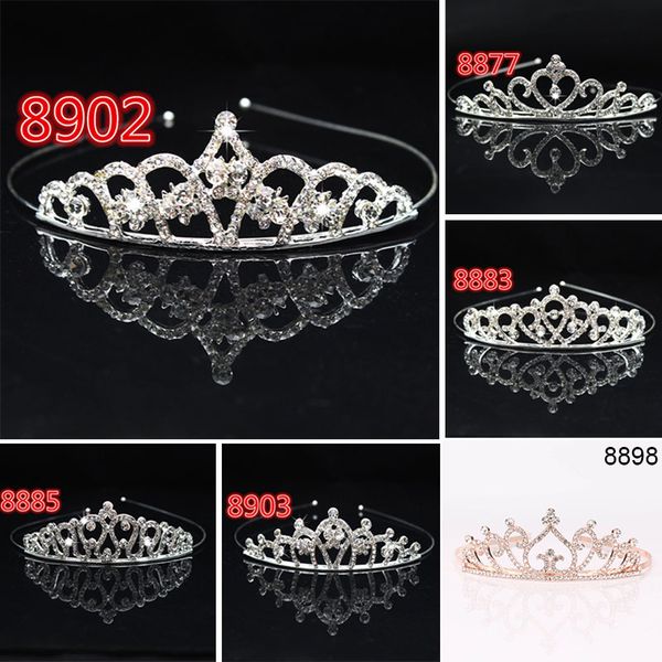 

other bridal wedding crystal tiara headband party princess prom crown kids girl hairband hair accessiories cx17, Golden;white