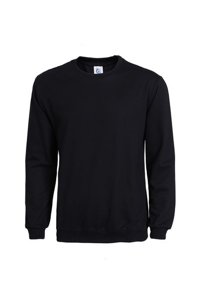 

men's organic cotton long sleeve casual t-shirt crew neck pullover plus size 2xs-4xl 11 colors, Black