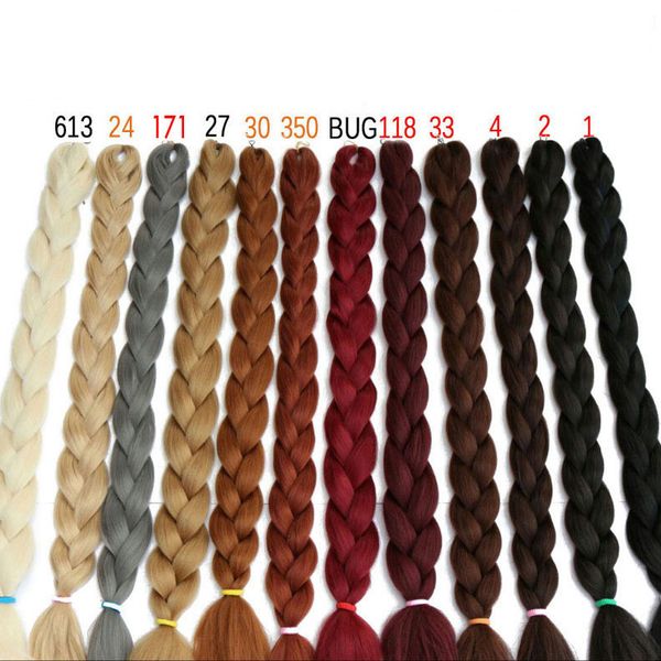 165 g 41 Zoll 100 % Kanekalon Jumbo Xpression Braids Ombre Two Tone Synthetic Braiding Hair Hair Crochet Box Braids
